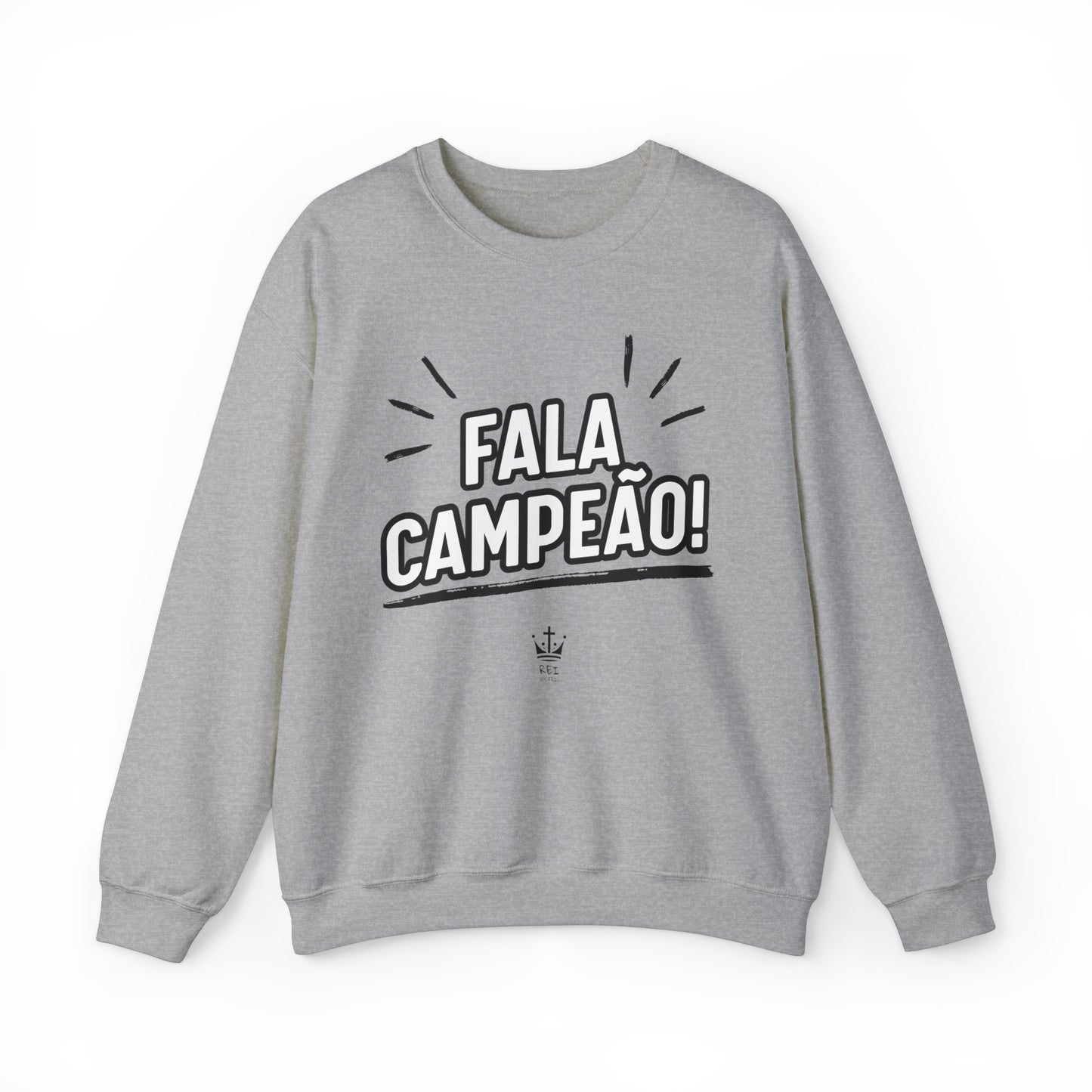 Suéter Unissex Estampa Preta - Fala Campeão