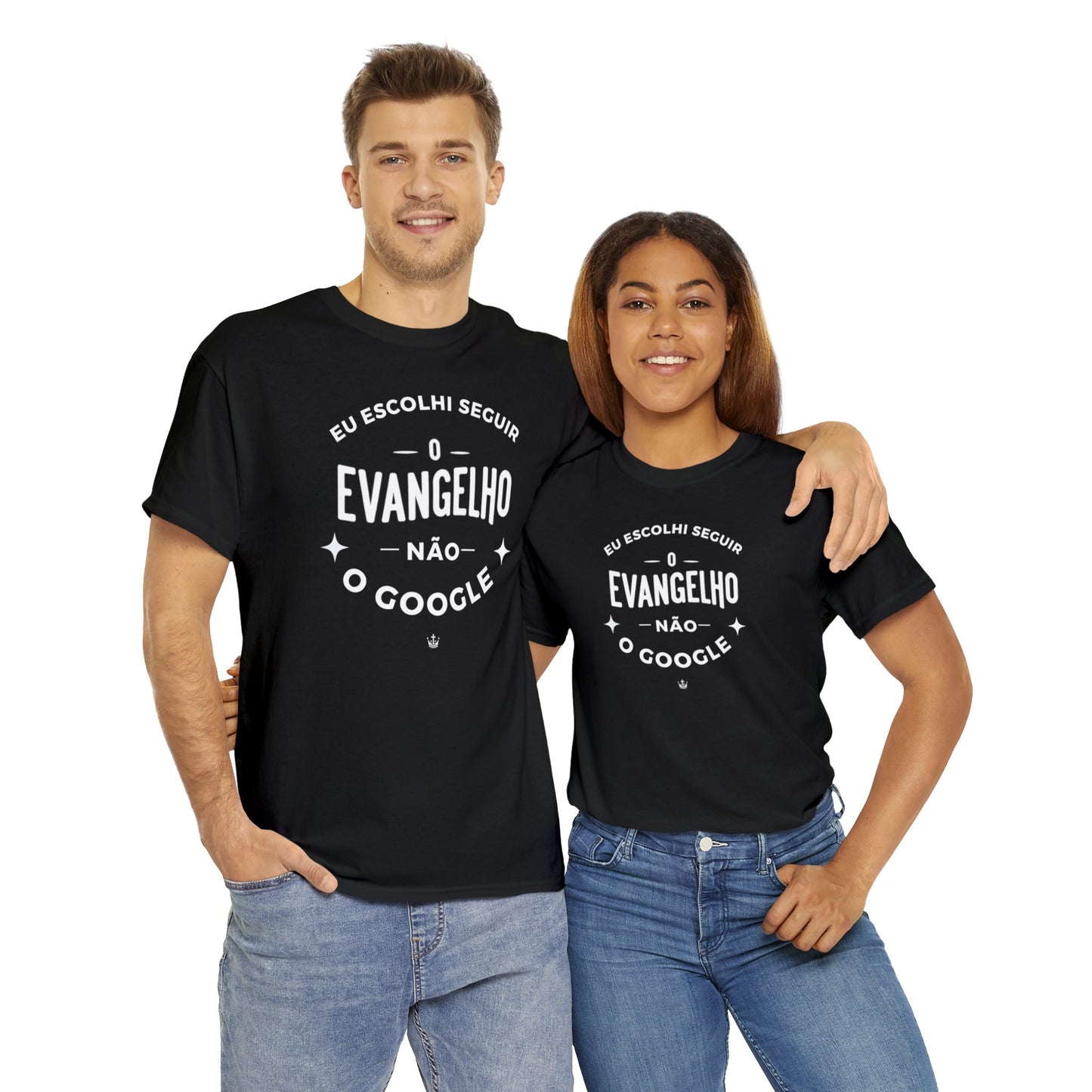 Camiseta Unissex Estampa Branca - Eu Resolvi Seguir O Evangelho