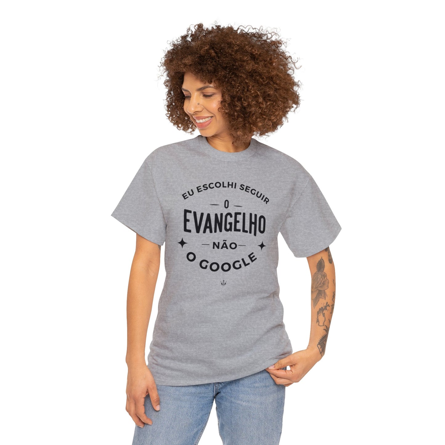 Camiseta Unissex Estampa Preta - Eu Resolvi Seguir O Evangelho