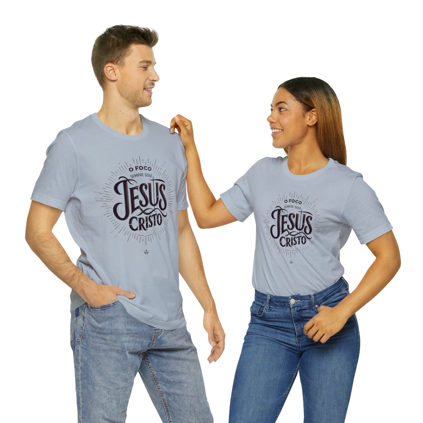 Camiseta Unissex - O Foco Sempre Será Jesus