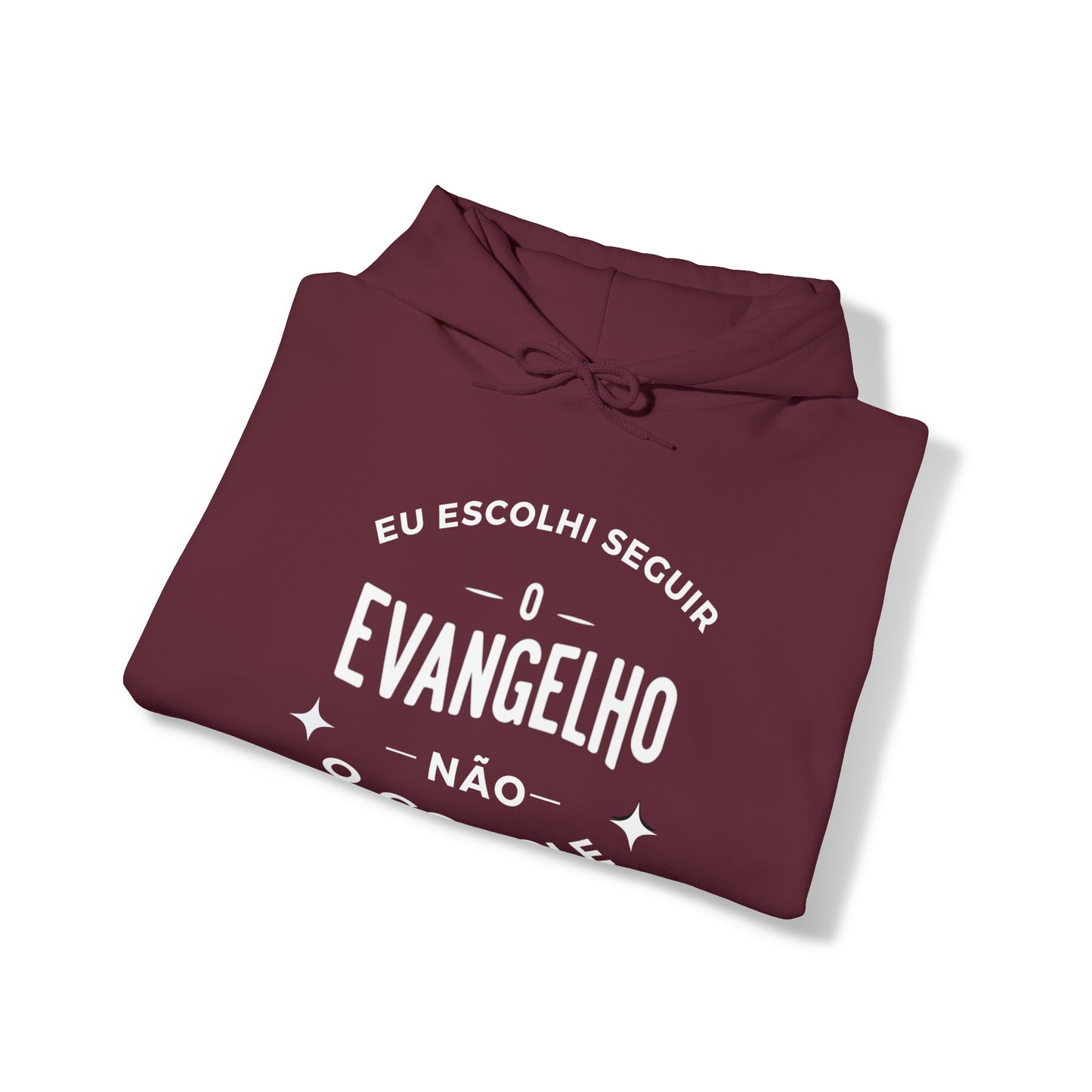 Moletom Unissex Com Capuz Estampa Branca - Eu Resolvi Seguir O Evangelho