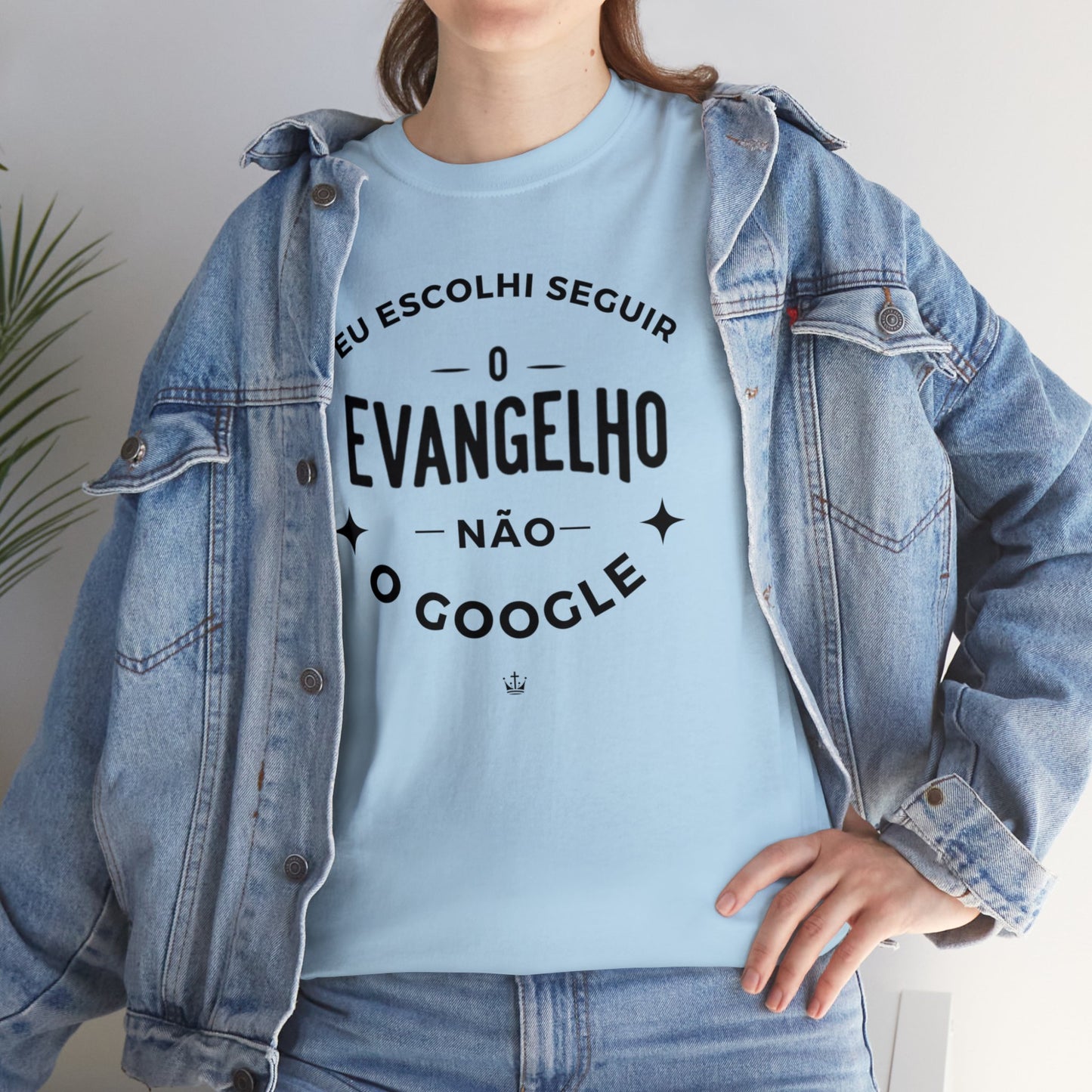 Camiseta Unissex Estampa Preta - Eu Resolvi Seguir O Evangelho