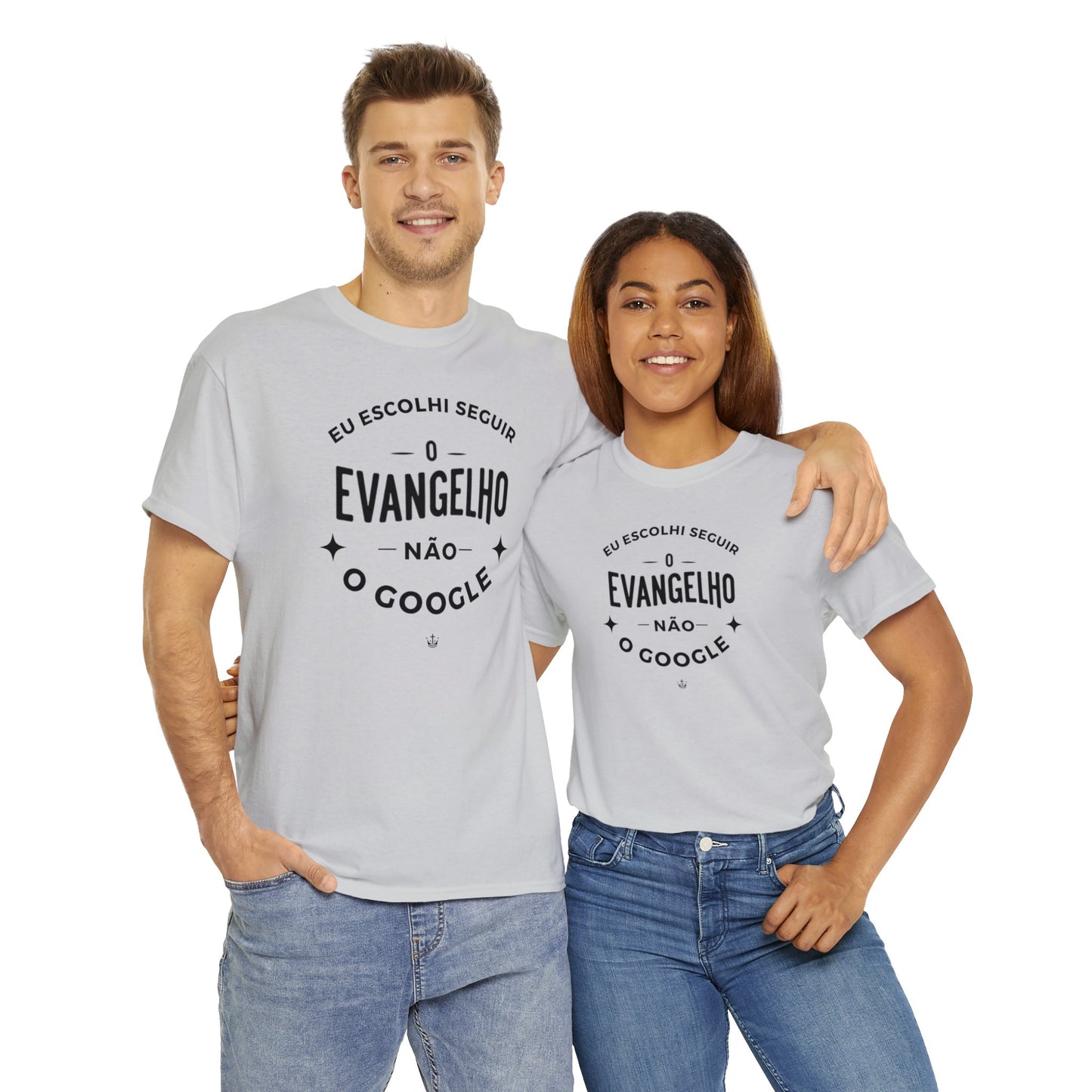 Camiseta Unissex Estampa Preta - Eu Resolvi Seguir O Evangelho