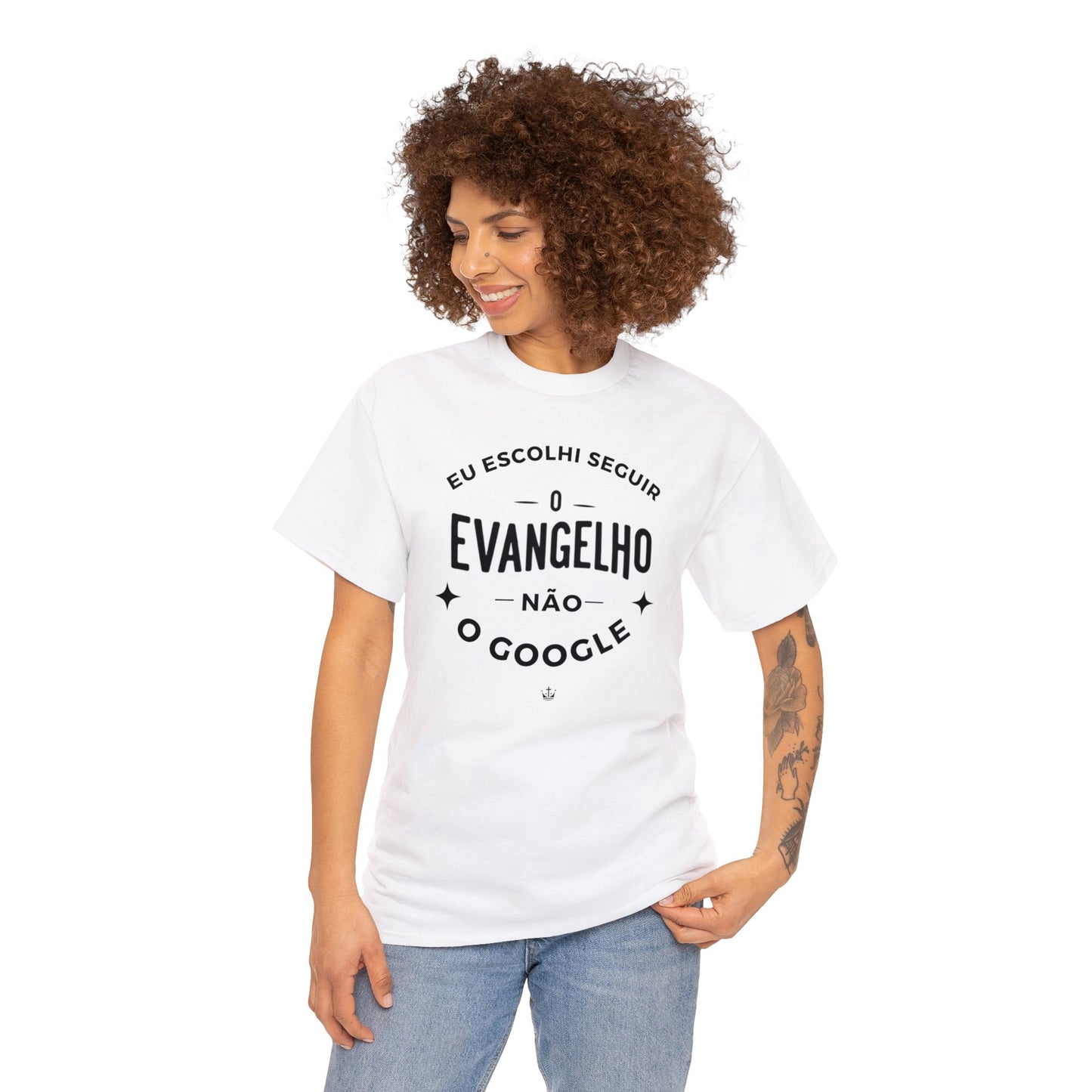 Camiseta Unissex Estampa Preta - Eu Resolvi Seguir O Evangelho