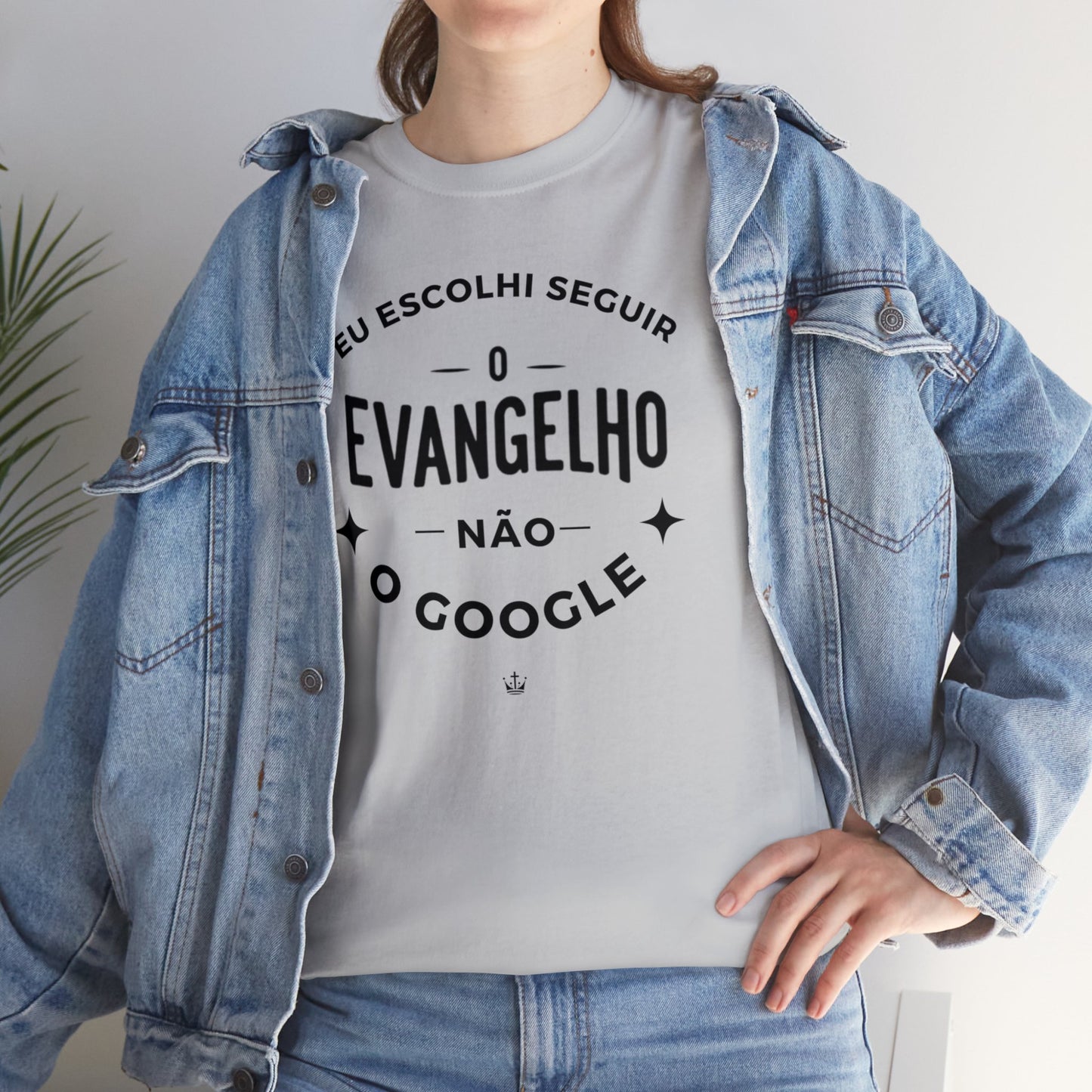 Camiseta Unissex Estampa Preta - Eu Resolvi Seguir O Evangelho