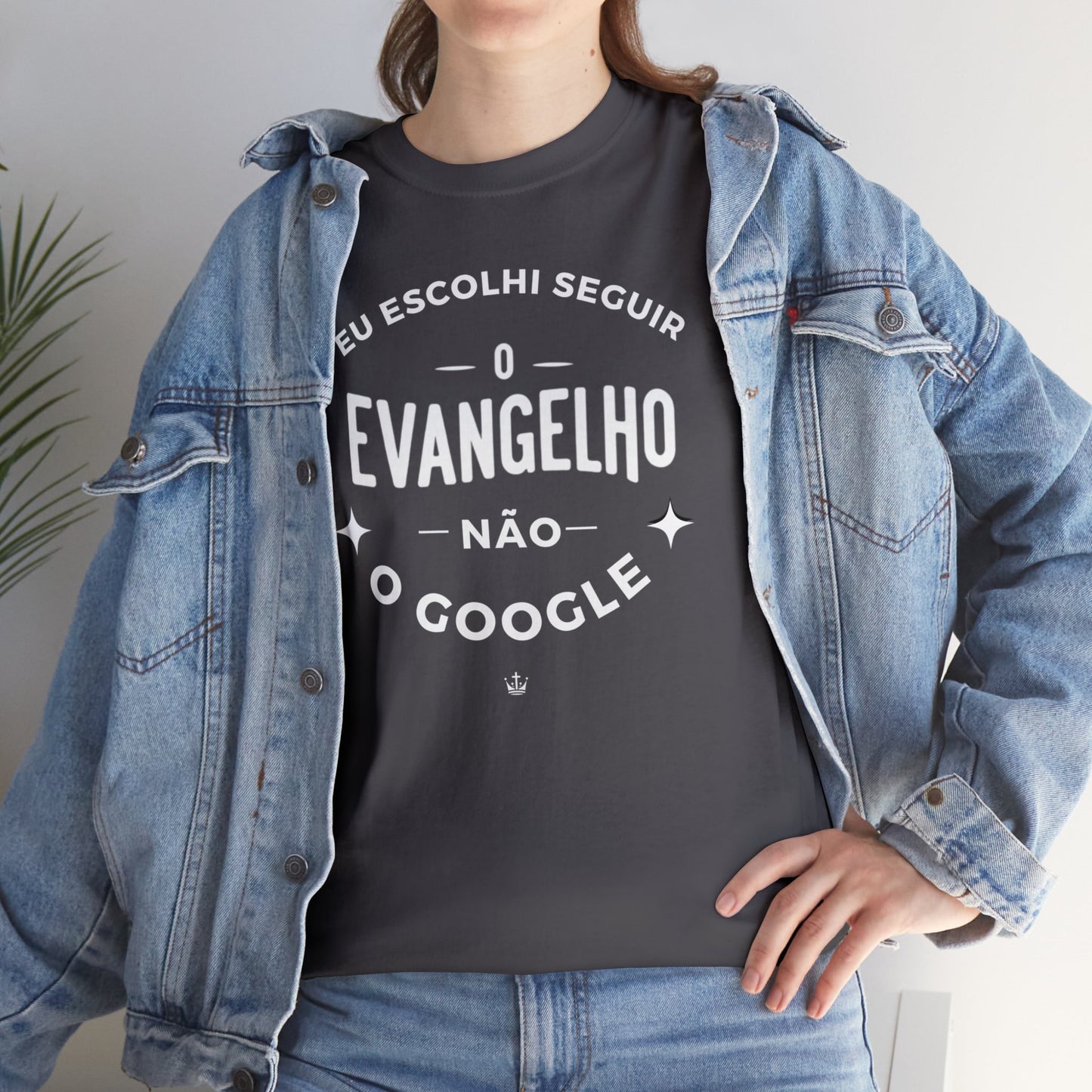 Camiseta Unissex Estampa Branca - Eu Resolvi Seguir O Evangelho