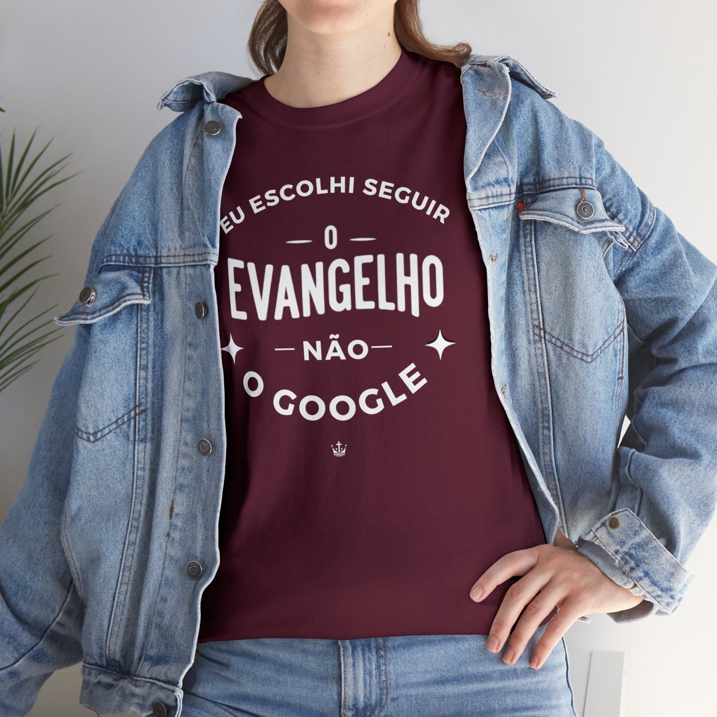 Camiseta Unissex Estampa Branca - Eu Resolvi Seguir O Evangelho