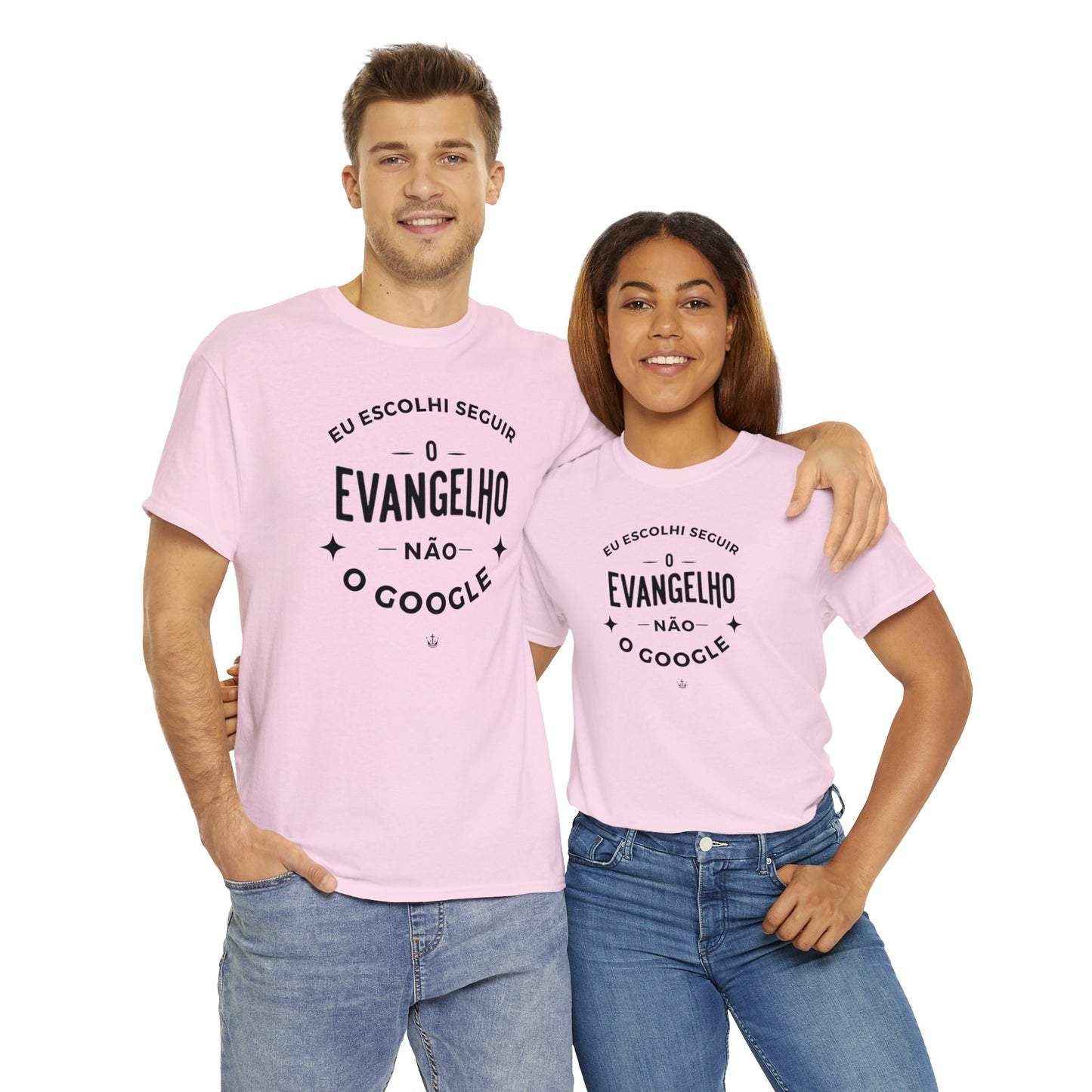 Camiseta Unissex Estampa Preta - Eu Resolvi Seguir O Evangelho