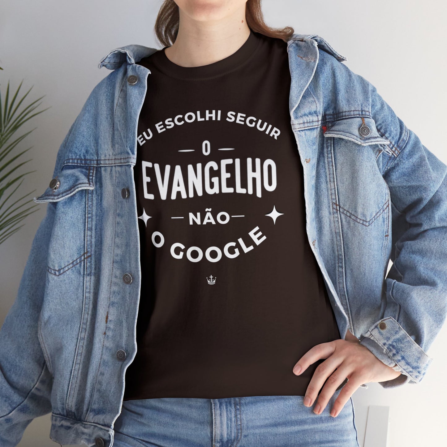 Camiseta Unissex Estampa Branca - Eu Resolvi Seguir O Evangelho