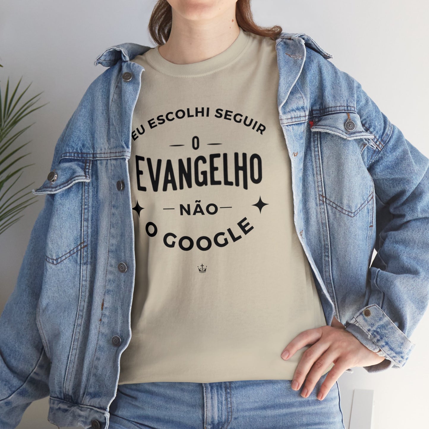 Camiseta Unissex Estampa Preta - Eu Resolvi Seguir O Evangelho