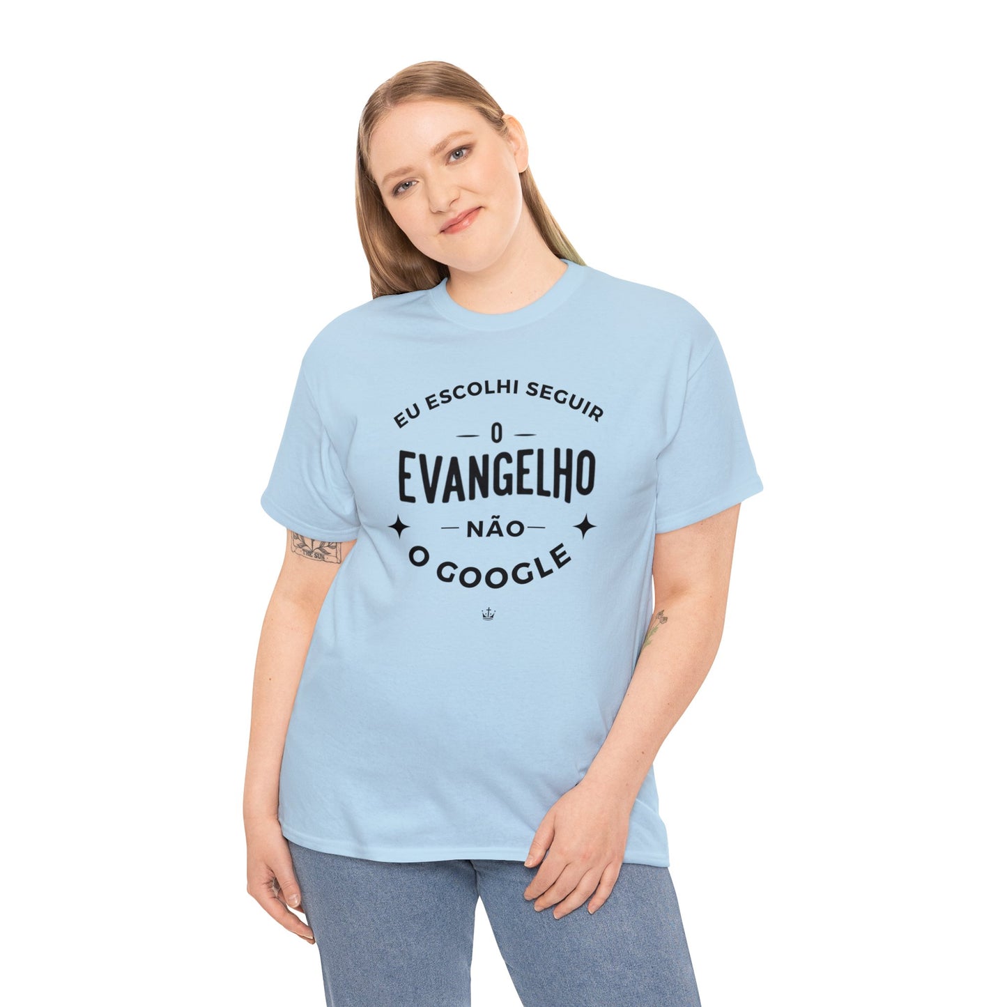 Camiseta Unissex Estampa Preta - Eu Resolvi Seguir O Evangelho