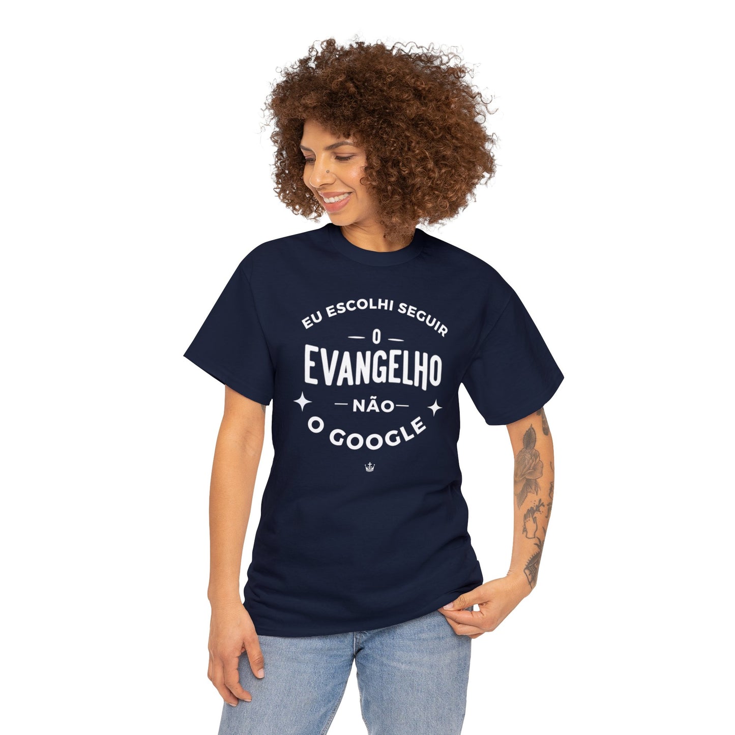 Camiseta Unissex Estampa Branca - Eu Resolvi Seguir O Evangelho