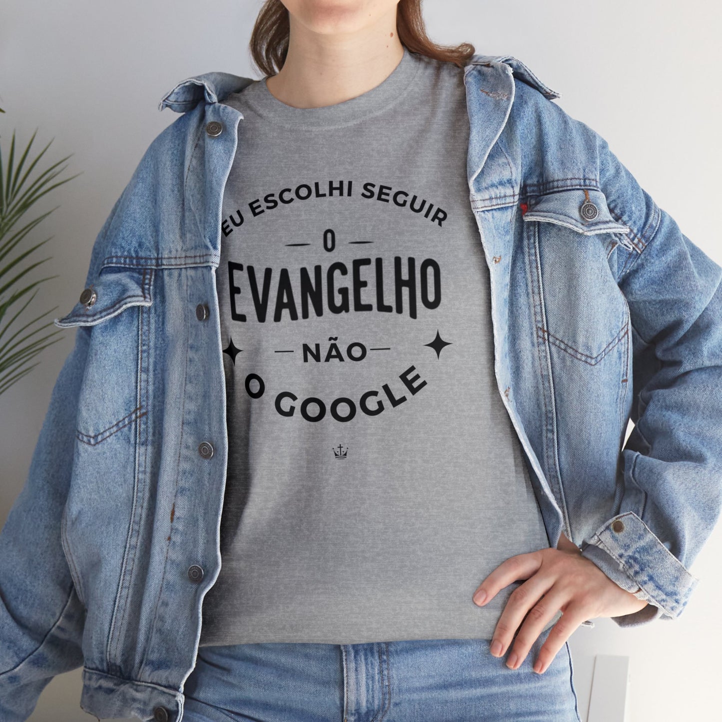 Camiseta Unissex Estampa Preta - Eu Resolvi Seguir O Evangelho