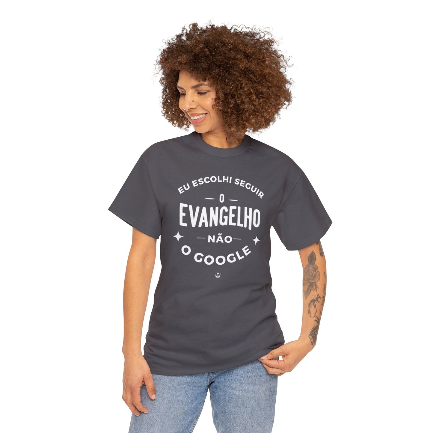 Camiseta Unissex Estampa Branca - Eu Resolvi Seguir O Evangelho