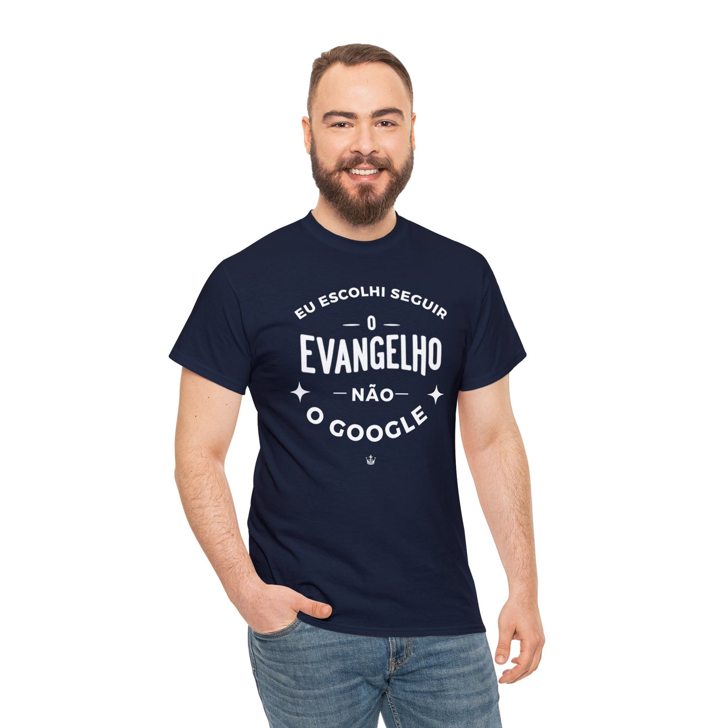 Camiseta Unissex Estampa Branca - Eu Resolvi Seguir O Evangelho