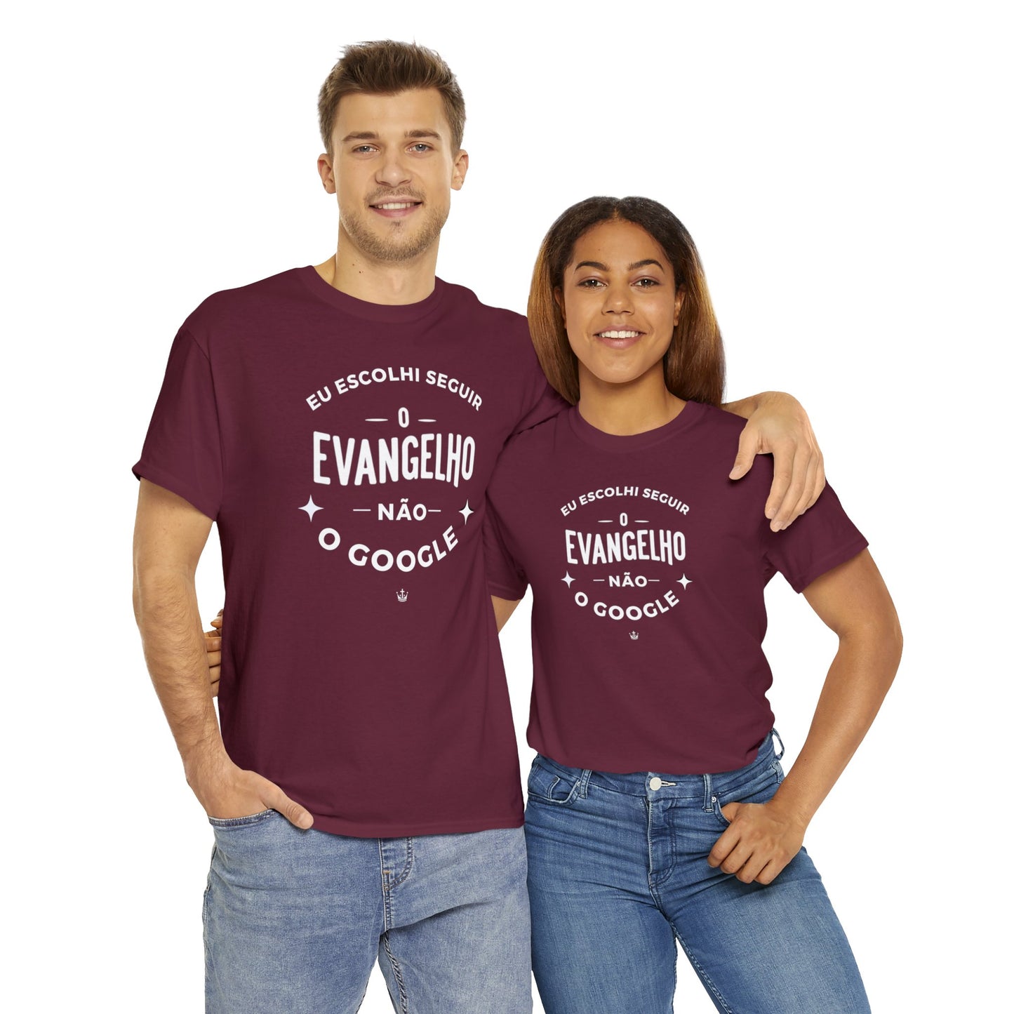 Camiseta Unissex Estampa Branca - Eu Resolvi Seguir O Evangelho