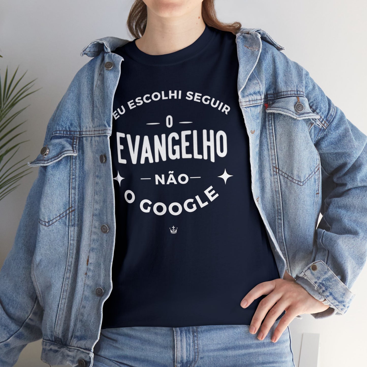 Camiseta Unissex Estampa Branca - Eu Resolvi Seguir O Evangelho