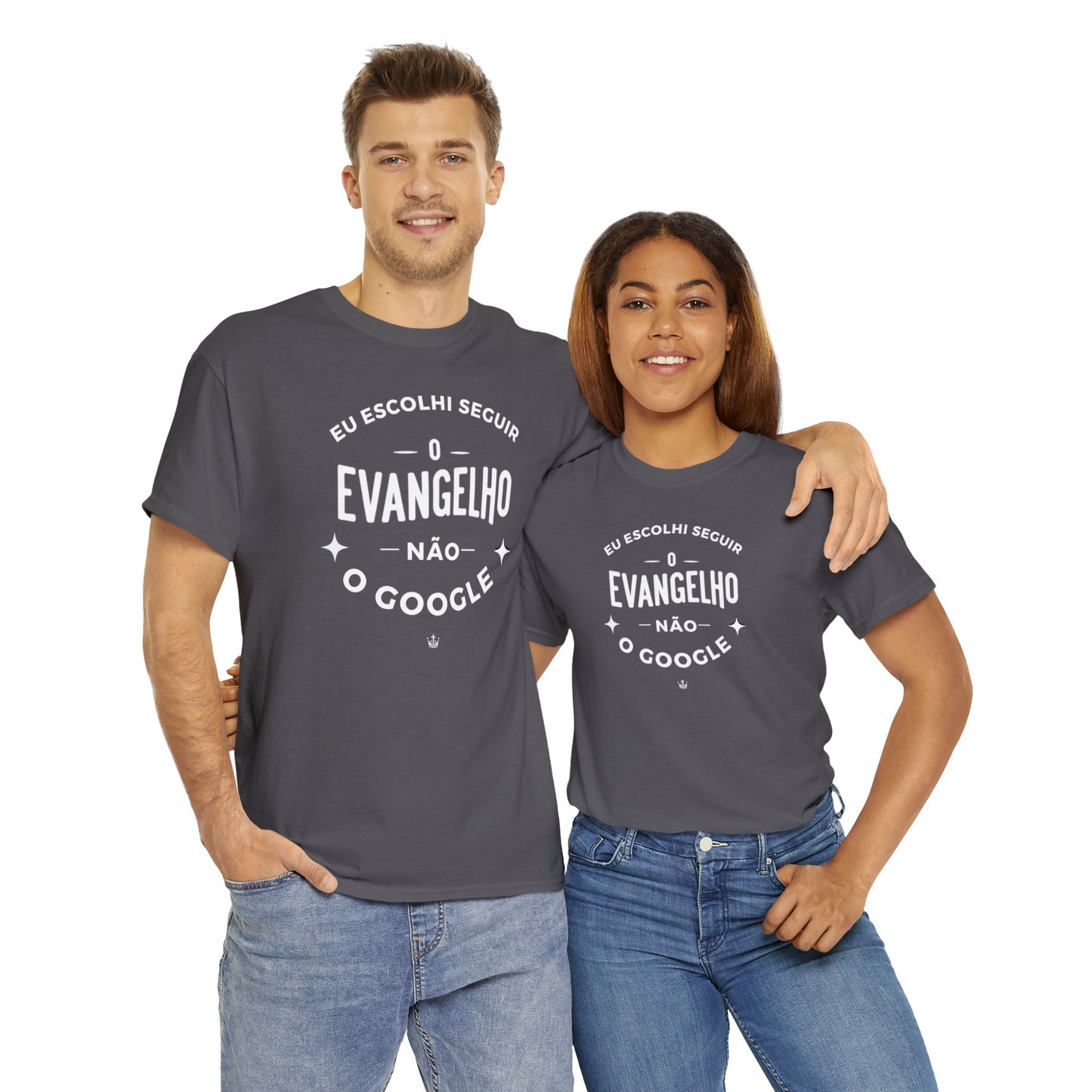 Camiseta Unissex Estampa Branca - Eu Resolvi Seguir O Evangelho