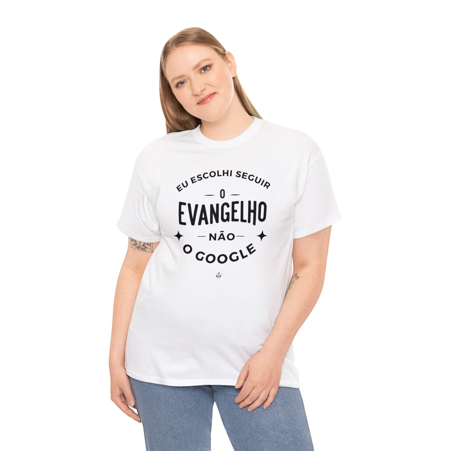 Camiseta Unissex Estampa Preta - Eu Resolvi Seguir O Evangelho