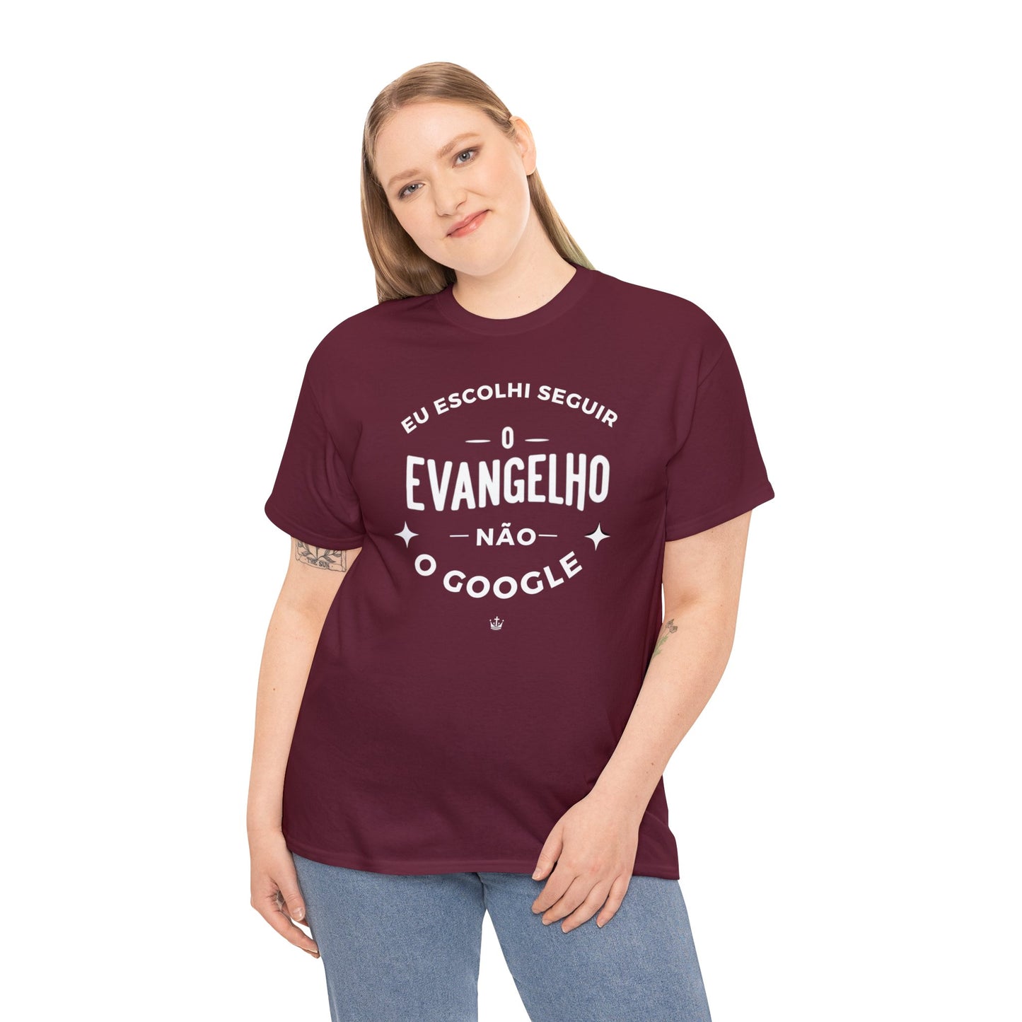 Camiseta Unissex Estampa Branca - Eu Resolvi Seguir O Evangelho