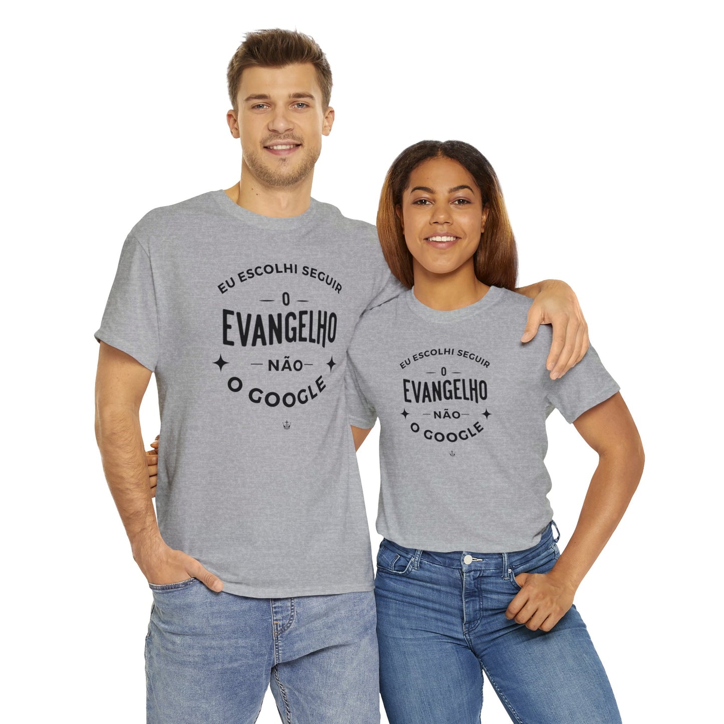 Camiseta Unissex Estampa Preta - Eu Resolvi Seguir O Evangelho