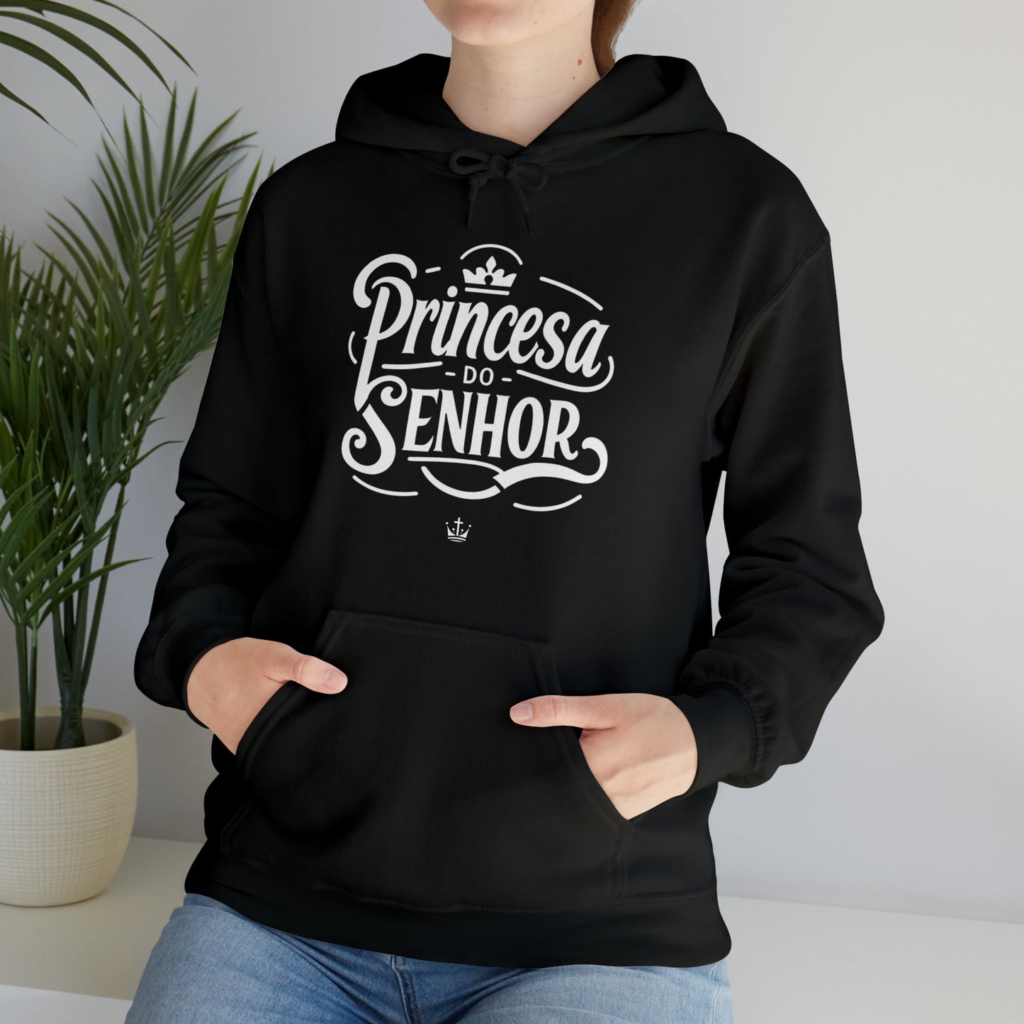 Moletom Com Capuz Estampa Branca - Princesa do Senhor