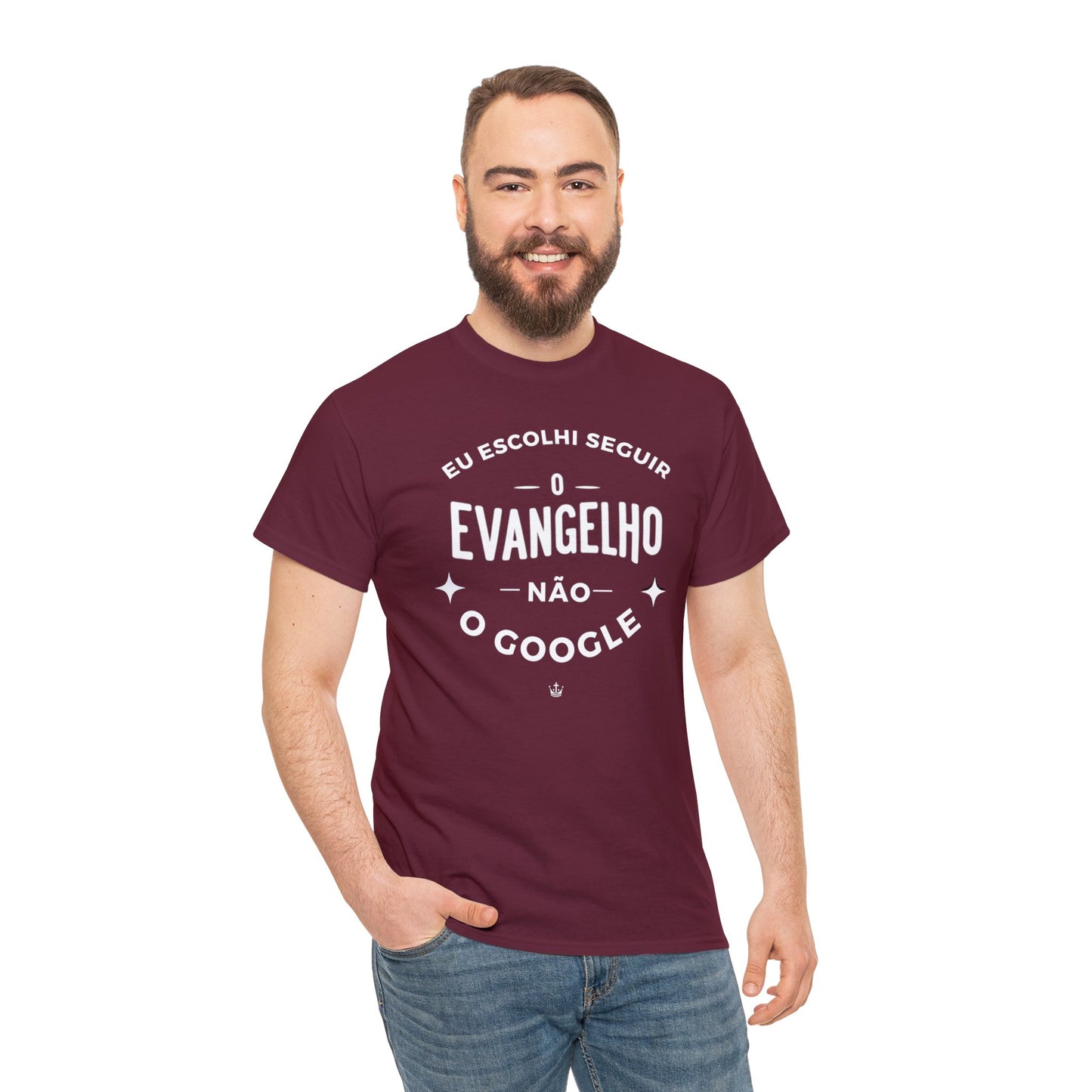 Camiseta Unissex Estampa Branca - Eu Resolvi Seguir O Evangelho