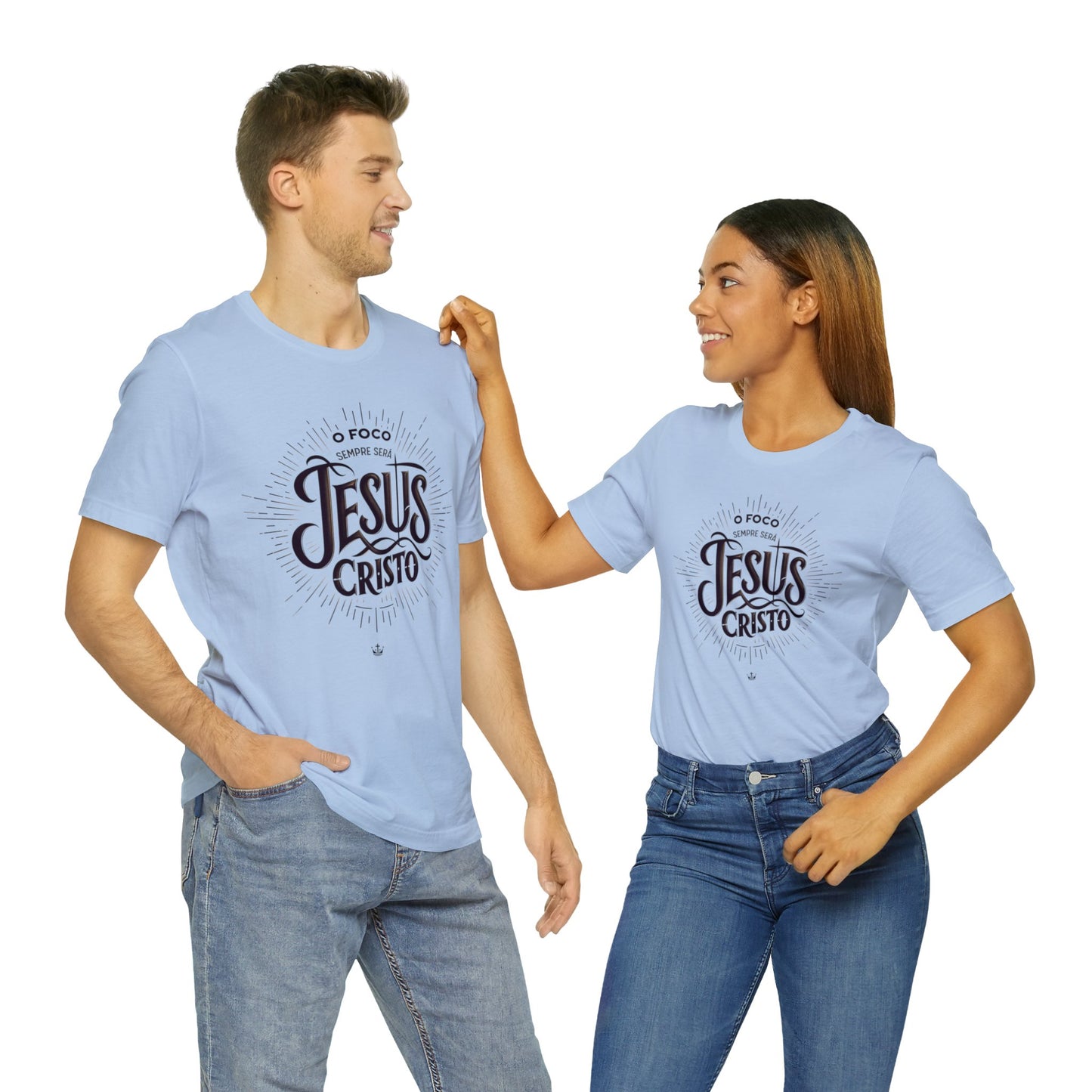 Camiseta Unissex - O Foco Sempre Será Jesus