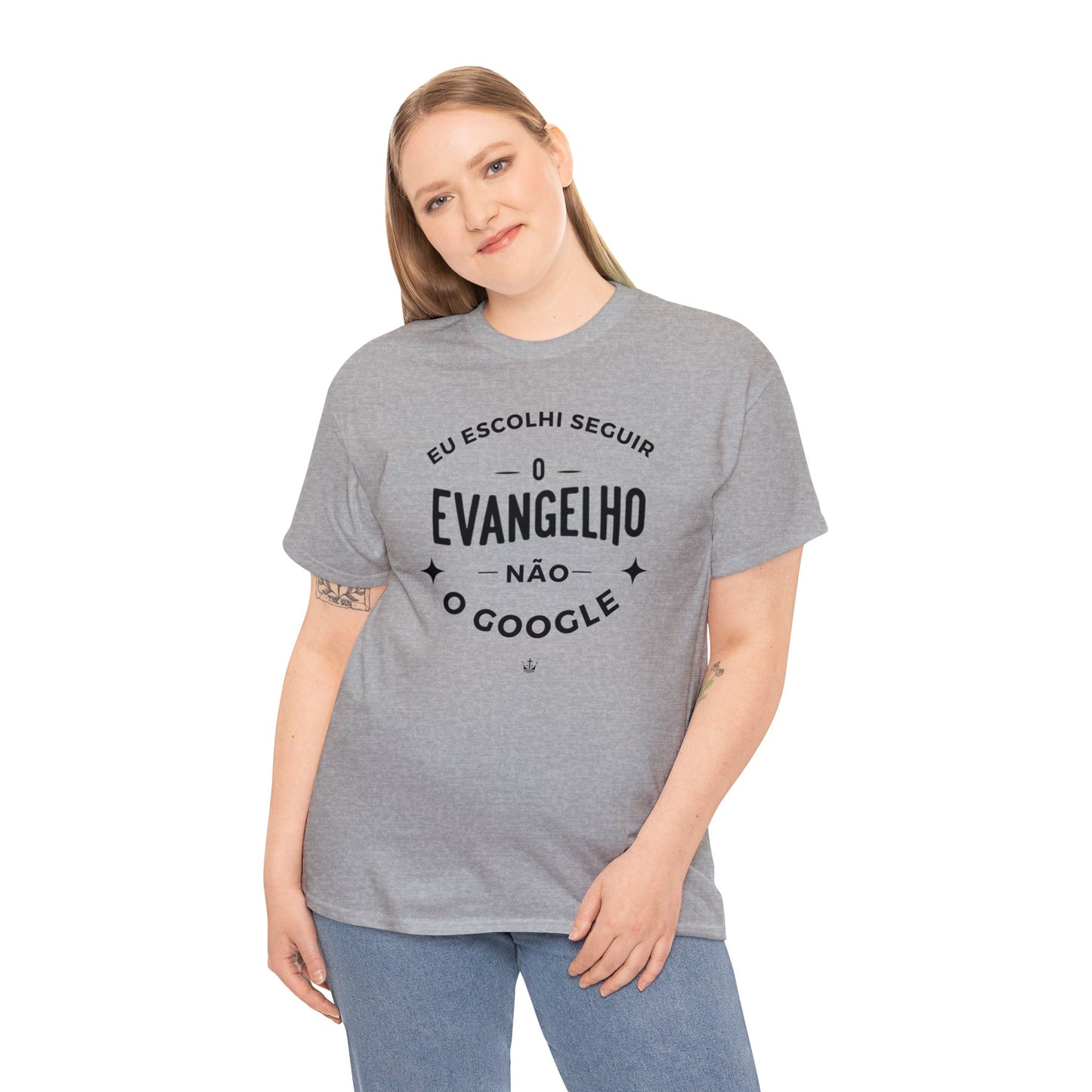 Camiseta Unissex Estampa Preta - Eu Resolvi Seguir O Evangelho