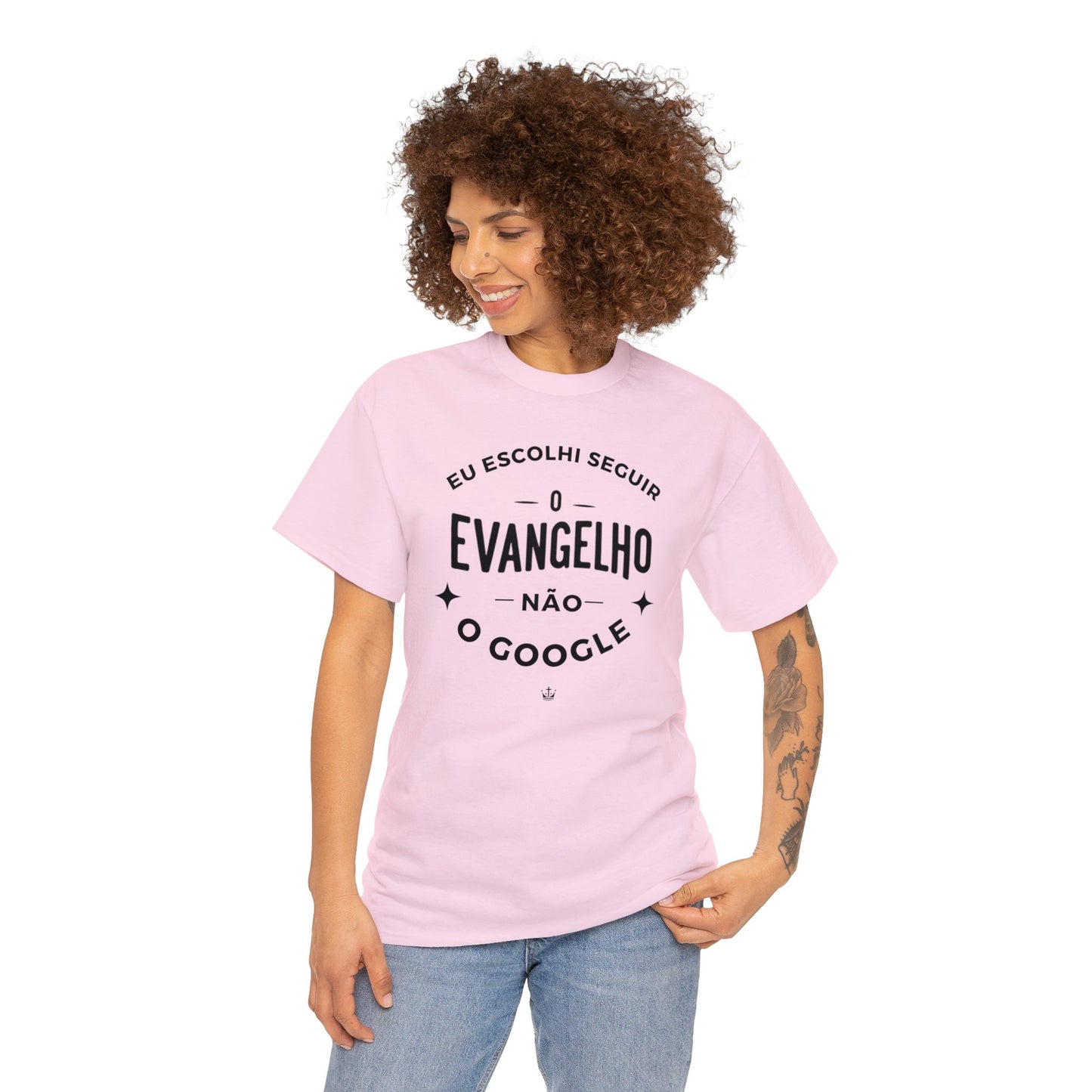 Camiseta Unissex Estampa Preta - Eu Resolvi Seguir O Evangelho