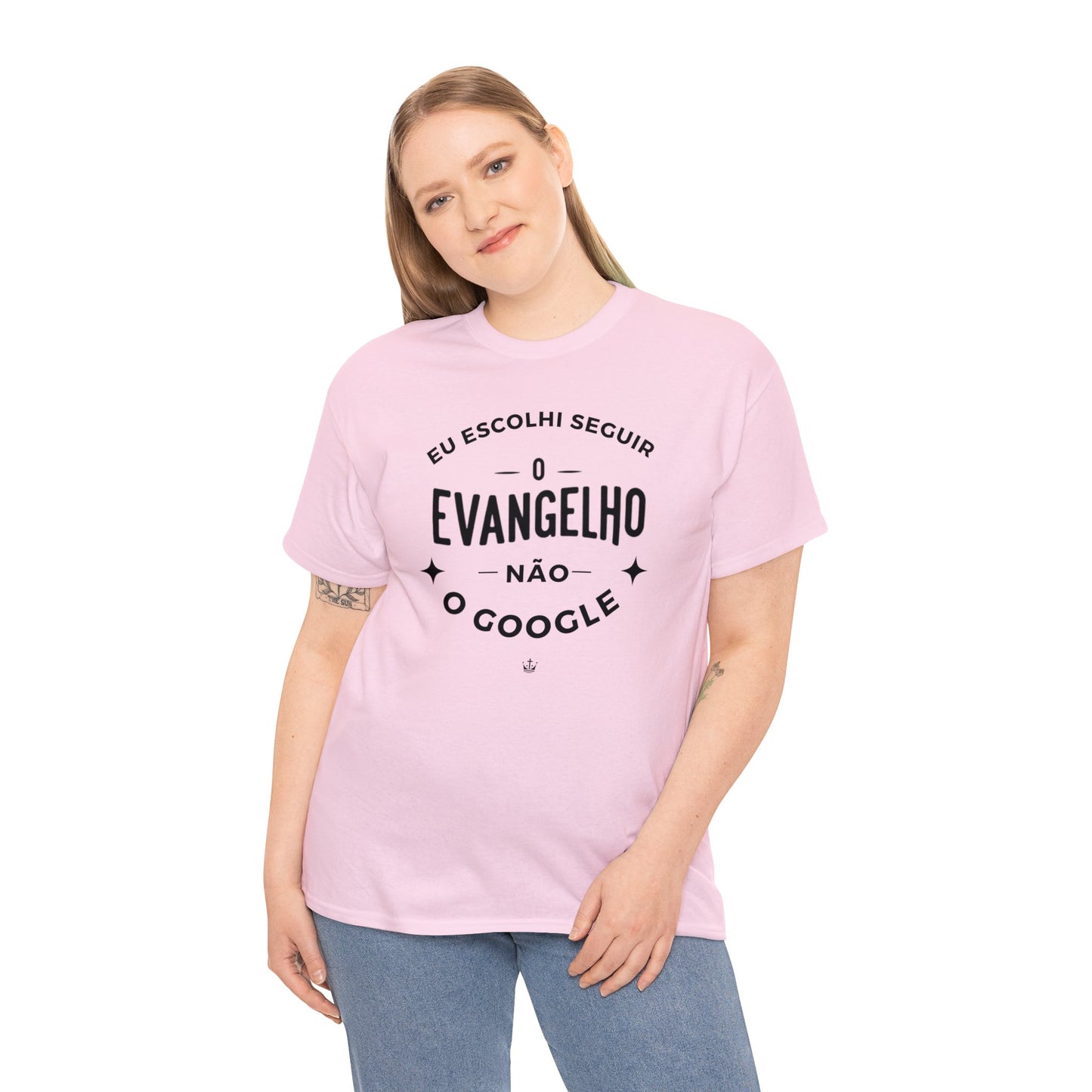 Camiseta Unissex Estampa Preta - Eu Resolvi Seguir O Evangelho