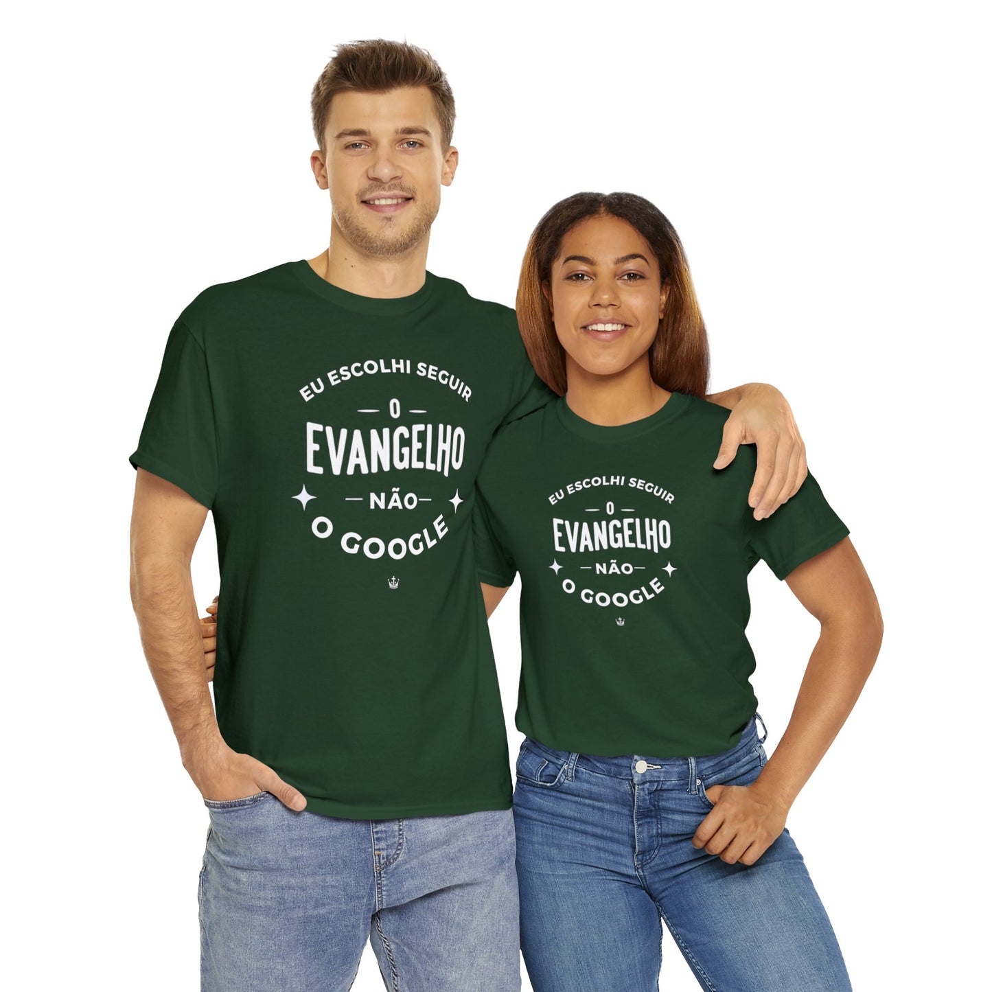 Camiseta Unissex Estampa Branca - Eu Resolvi Seguir O Evangelho