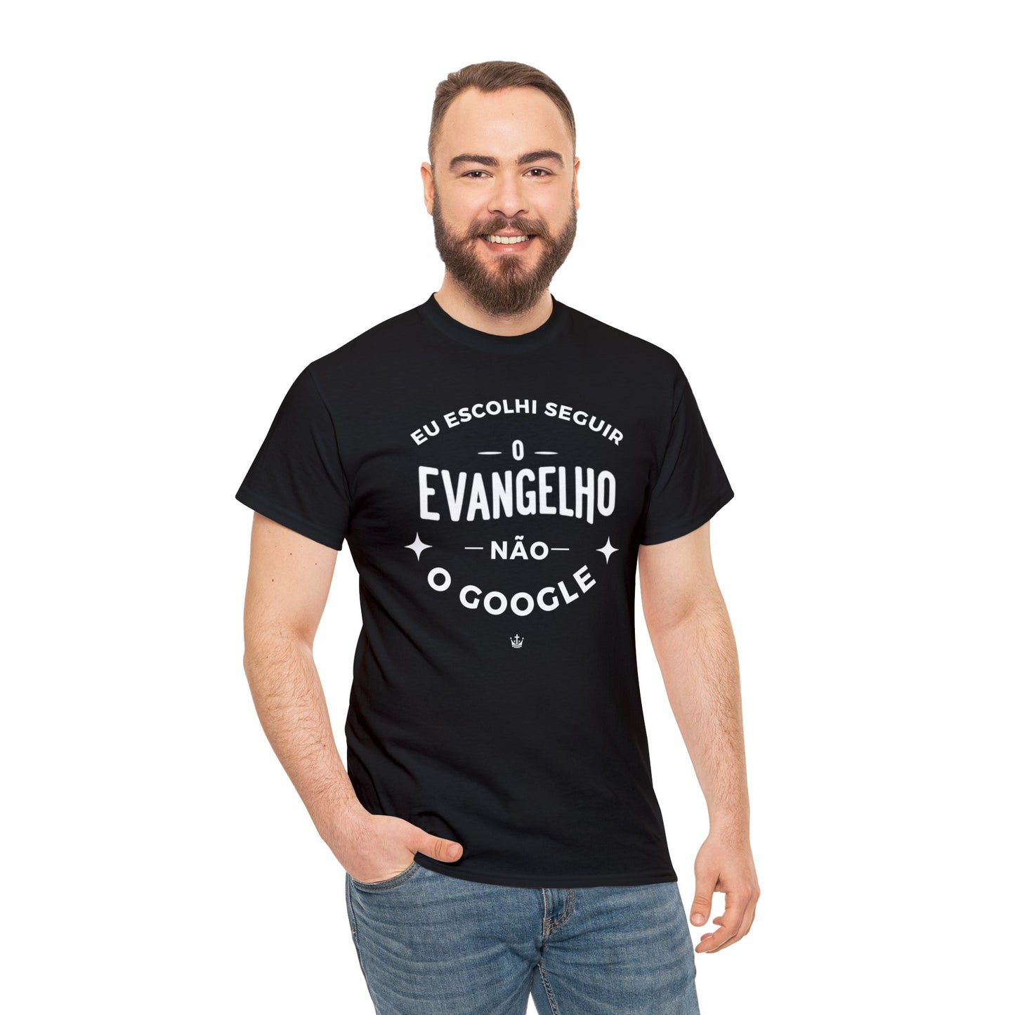 Camiseta Unissex Estampa Branca - Eu Resolvi Seguir O Evangelho