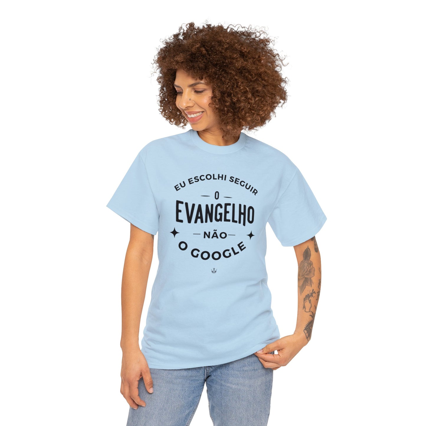 Camiseta Unissex Estampa Preta - Eu Resolvi Seguir O Evangelho