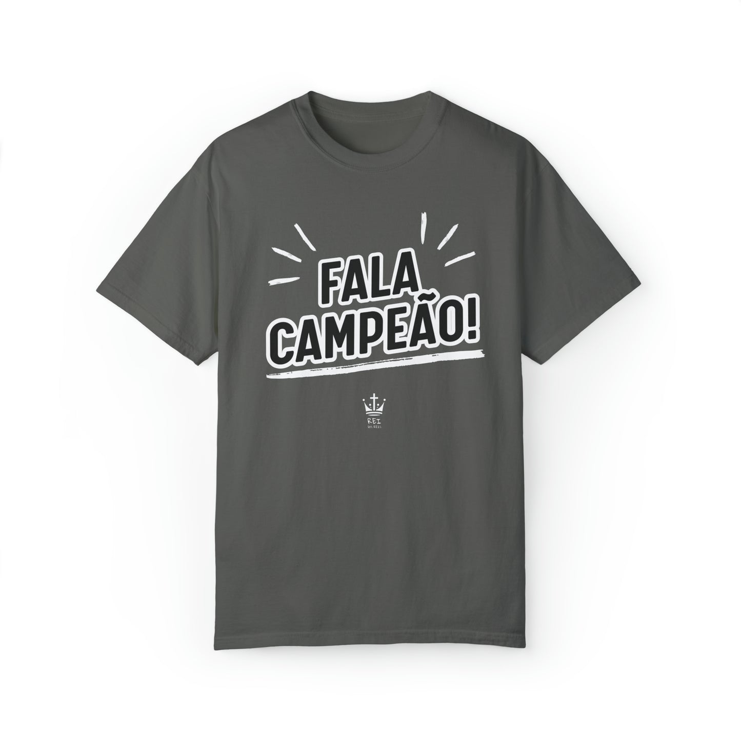 Camiseta Unissex Estampa Branca - Fala Campeão