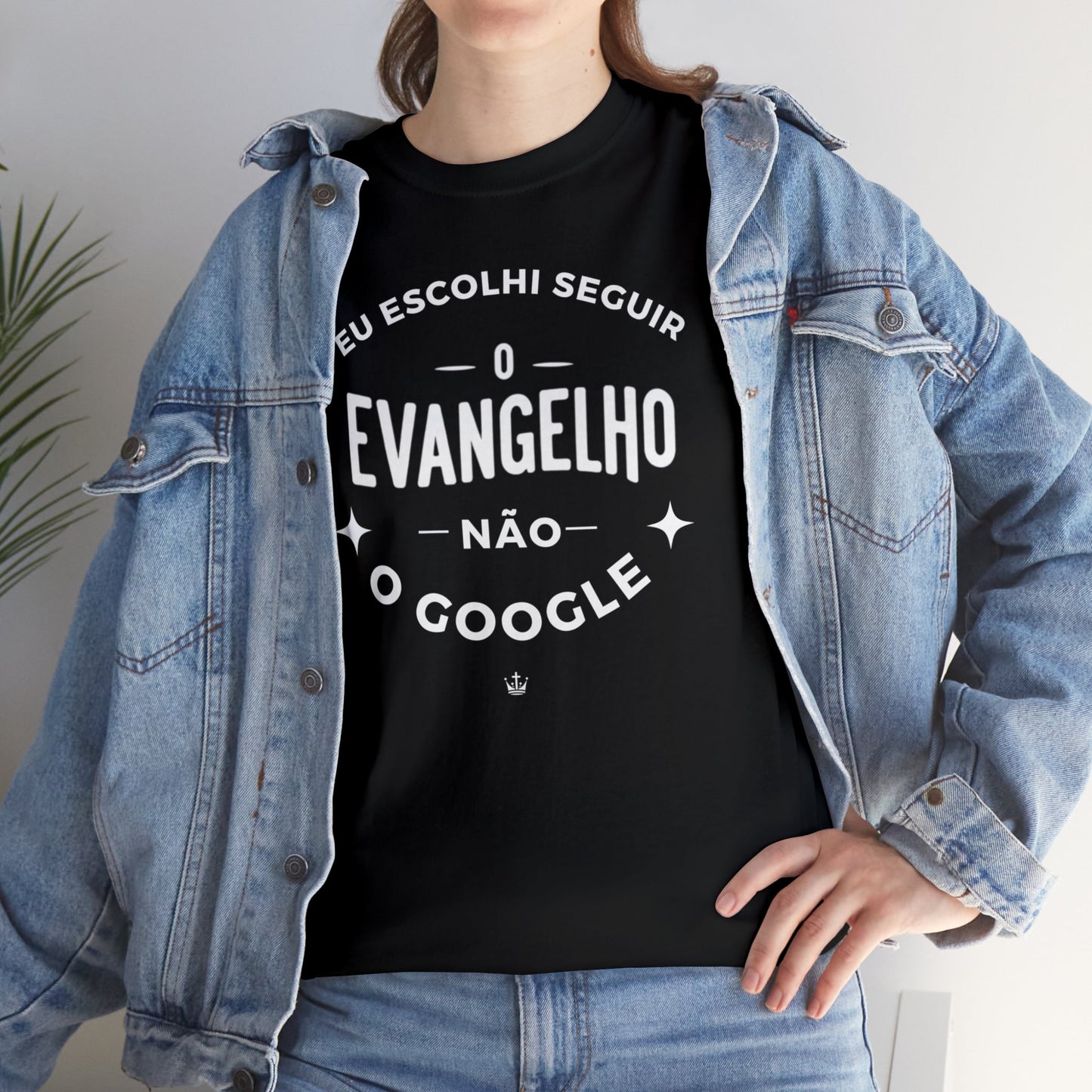 Camiseta Unissex Estampa Branca - Eu Resolvi Seguir O Evangelho